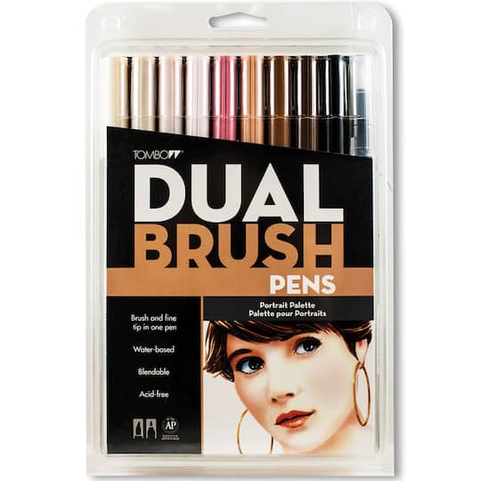 Tombow Dual Brush Pen 10-Pen Set, Portrait